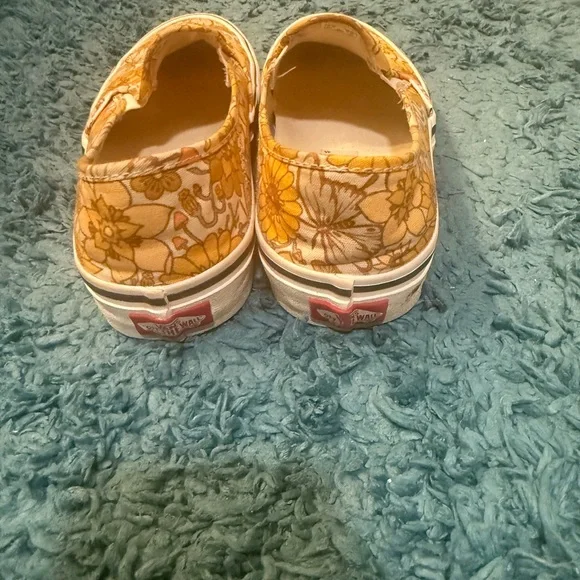 Vans Women's Yellow Floral Slip-On Sneakers - Picture 4 of 4